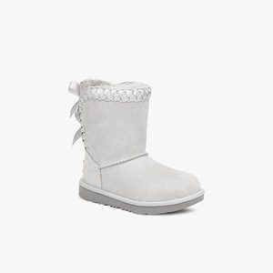 Ugg Classic Short II Braided Klassiska Stövlar Barn Vita (563412YXQ)